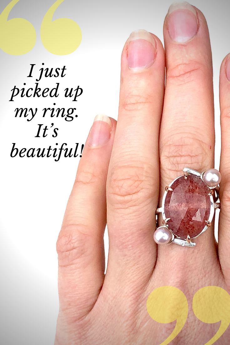 Cherry deals quartz ring