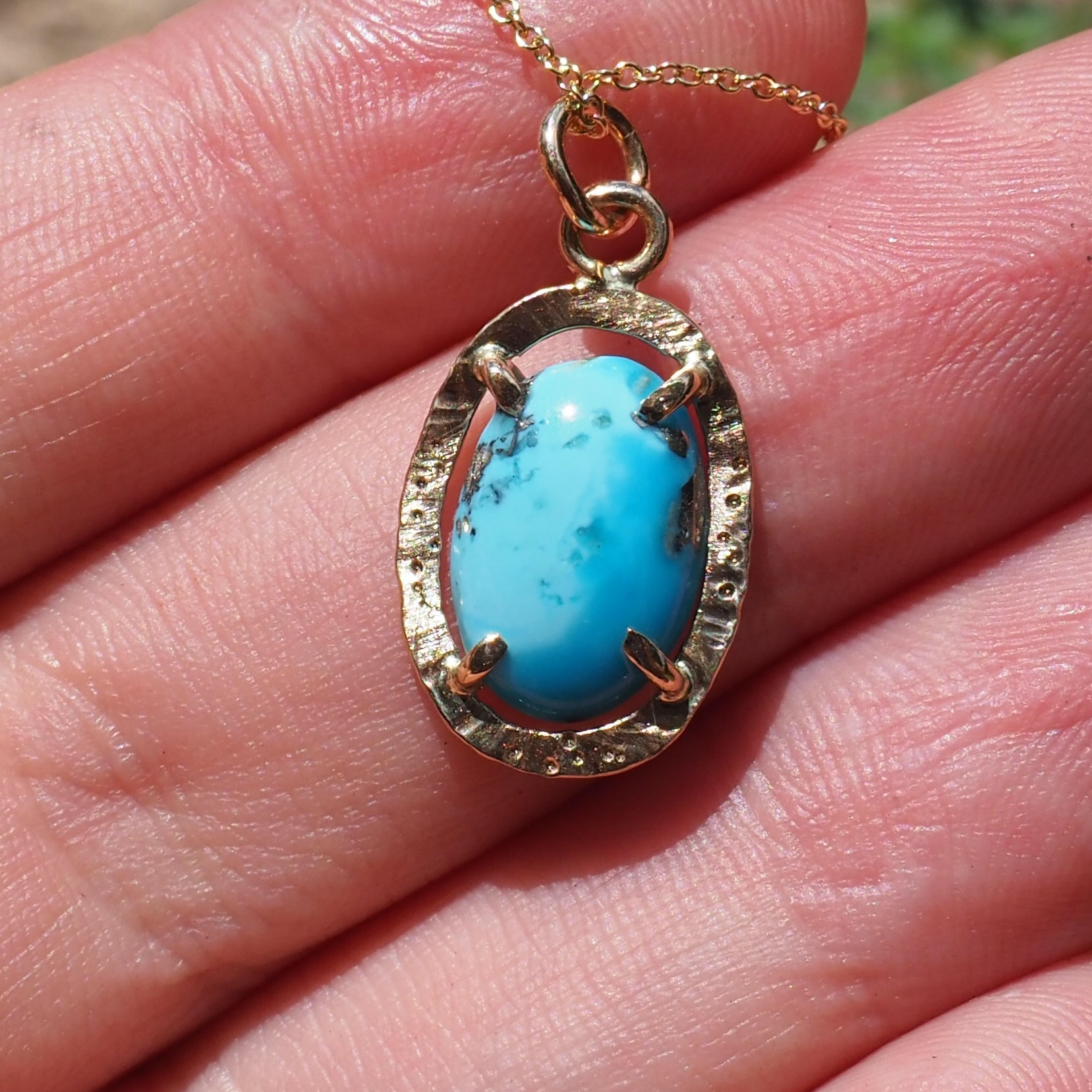 14k Turquoise Star Dust Necklace - Mettle by Abby