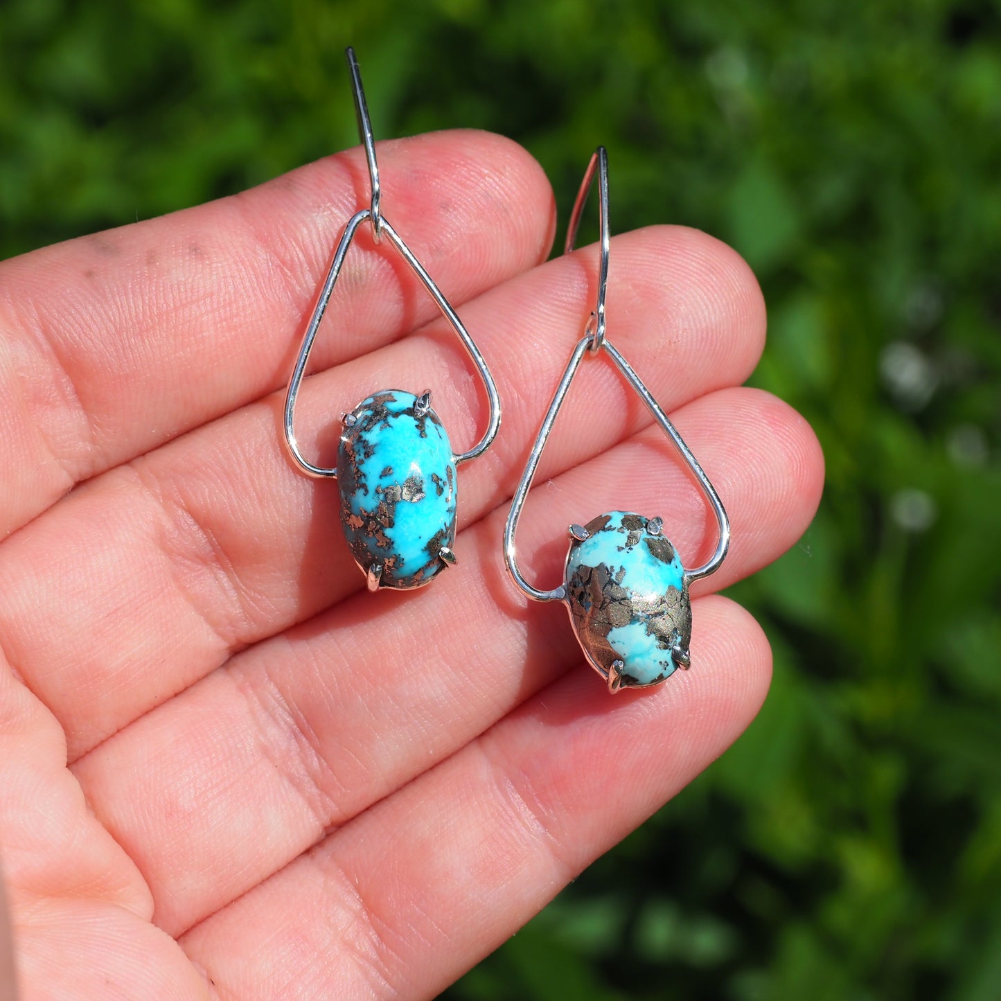 Turquoise Petal Earrings