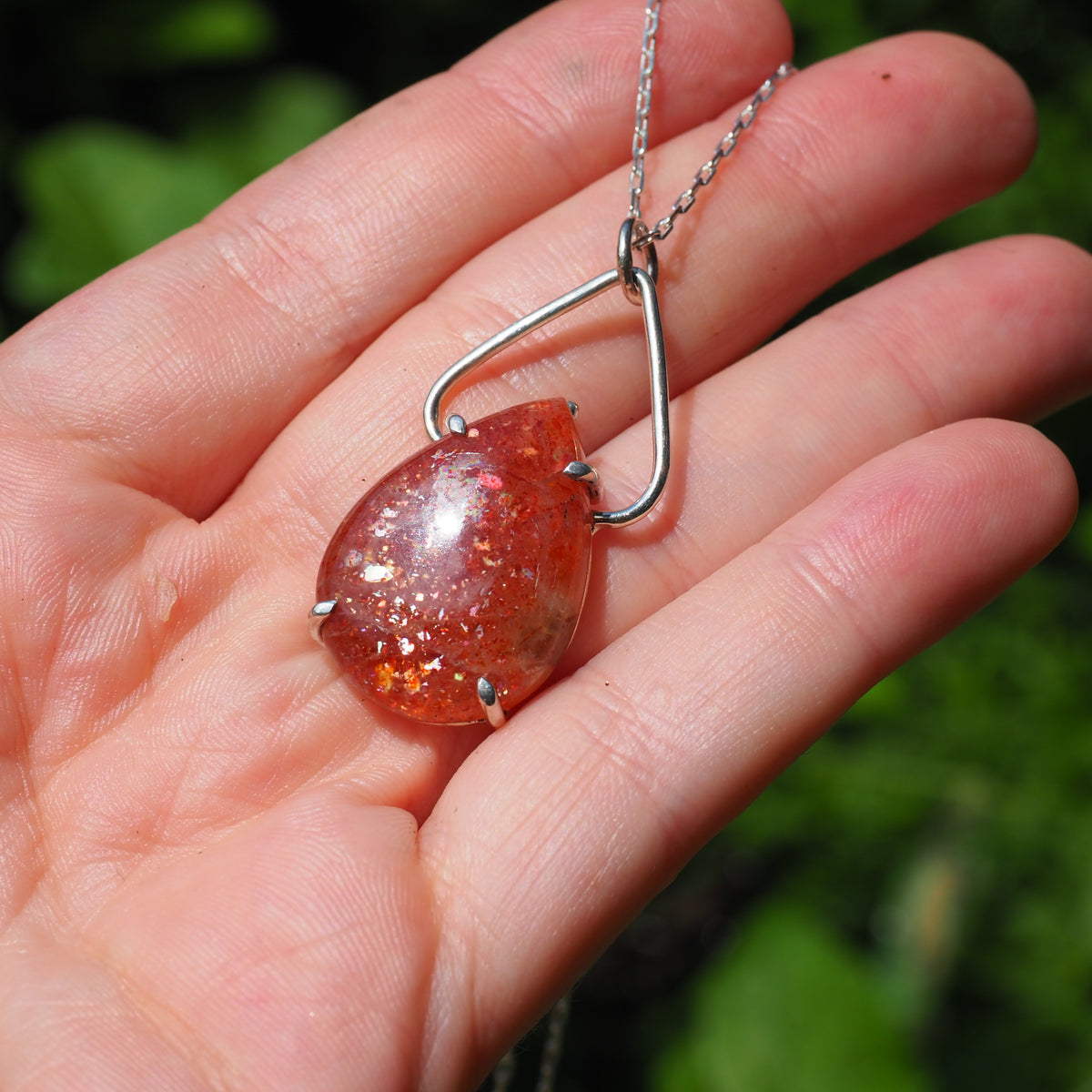 Sunstone Petal Necklace