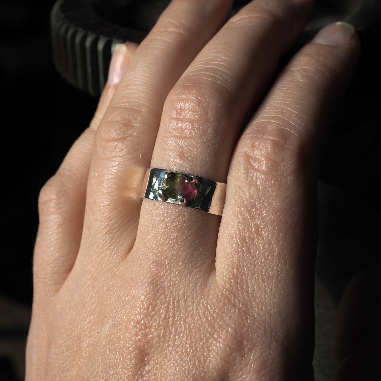 Watermelon Tourmaline Band