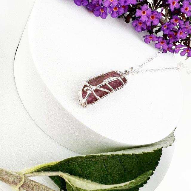 Tourmaline Feather Necklace