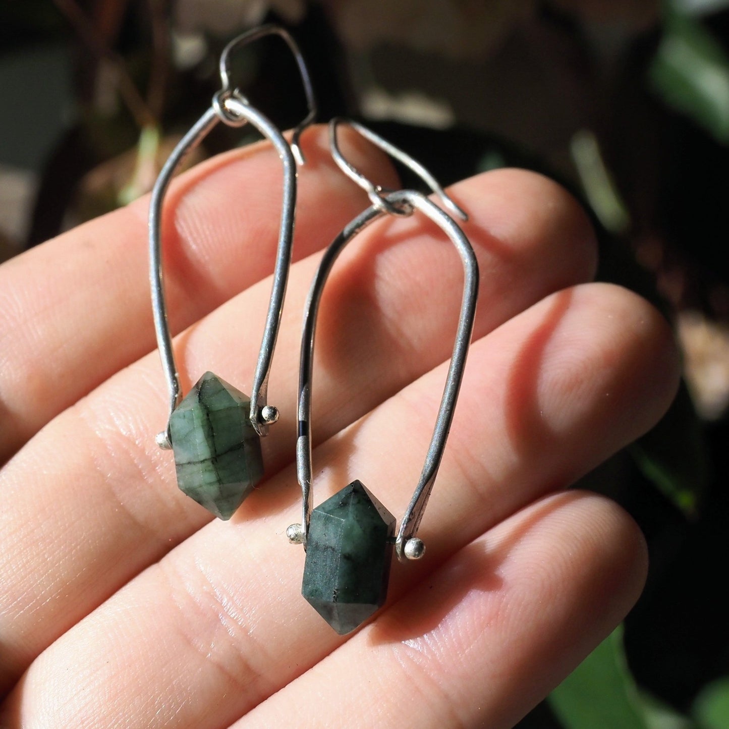 Emerald Armor Earrings - Mettle by Abby