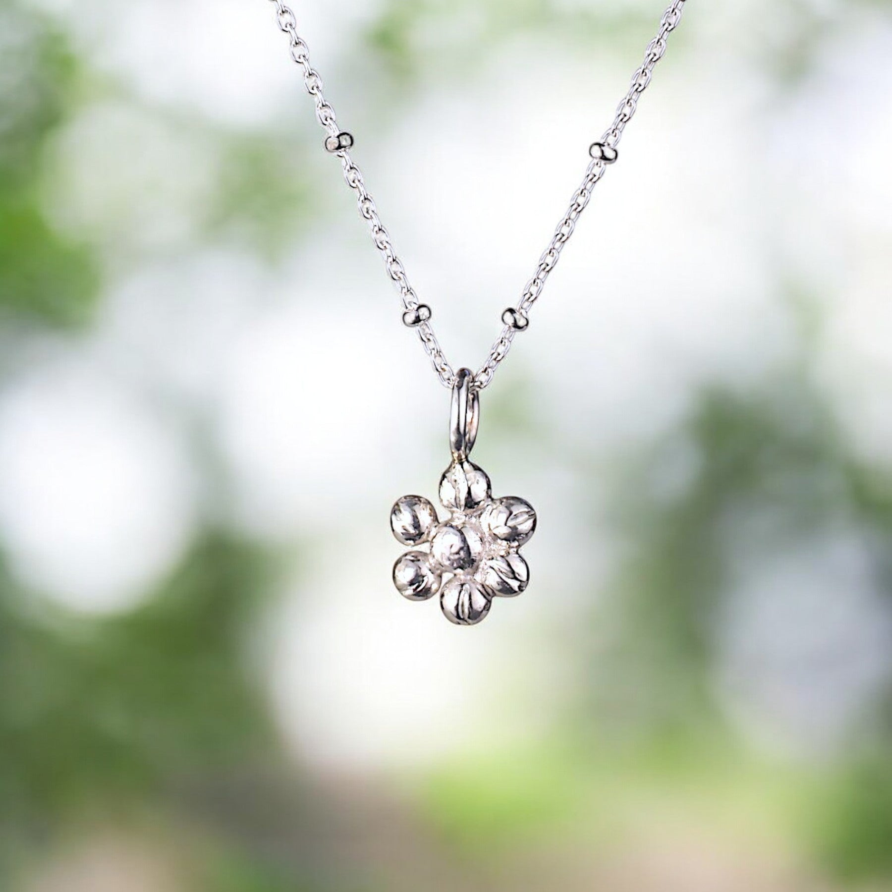 Silver Blossom Necklace - Mettle by Abby