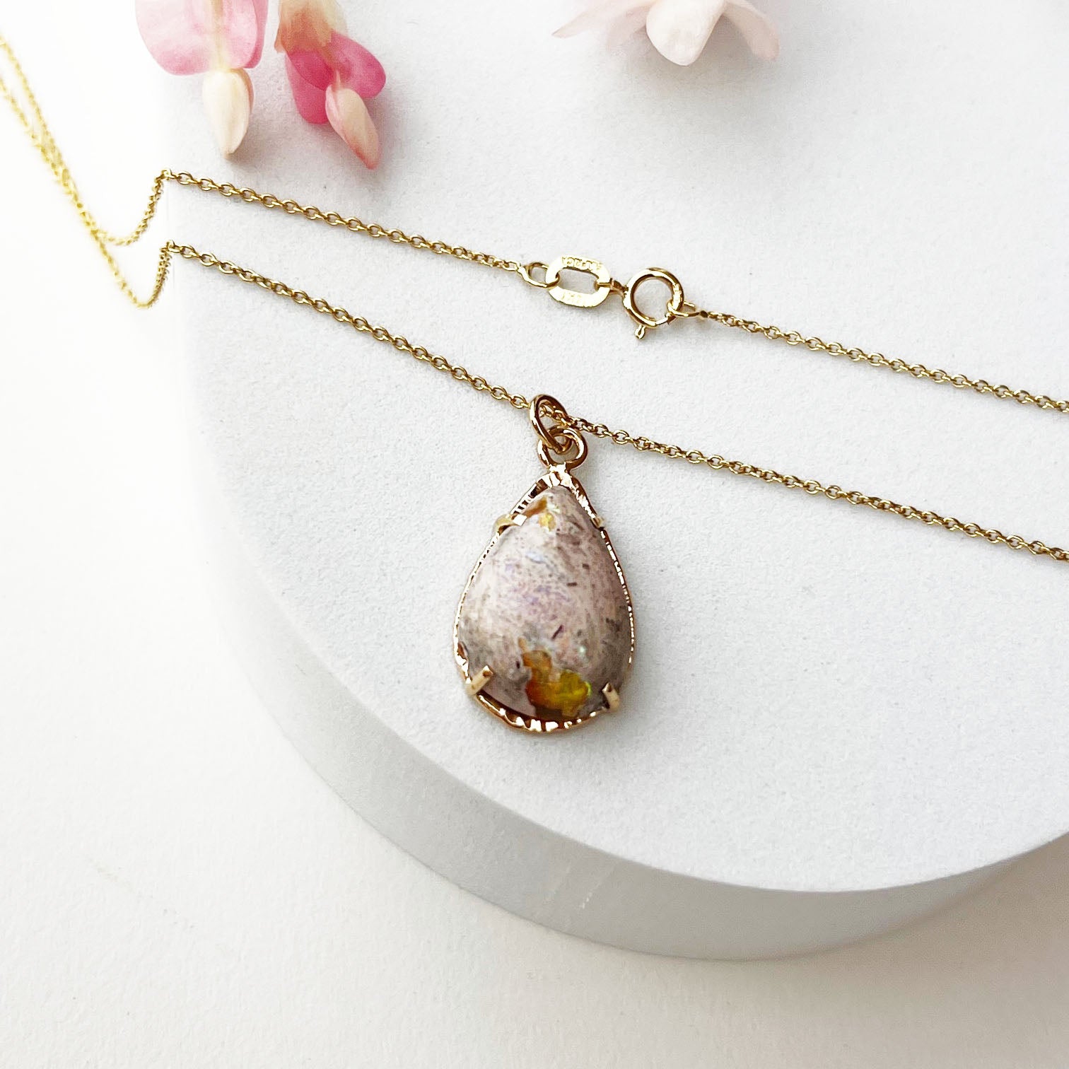 14k Boulder Opal Drop Necklace - Mettle by Abby