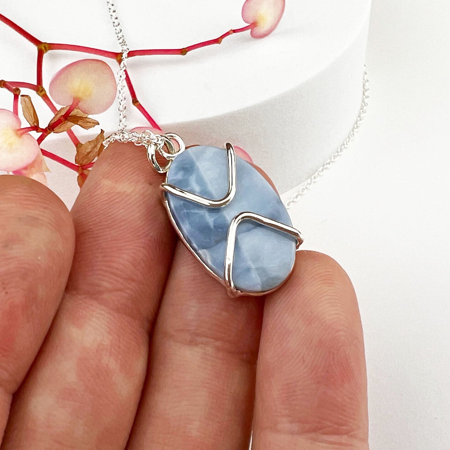 Blue Opal Point Necklace