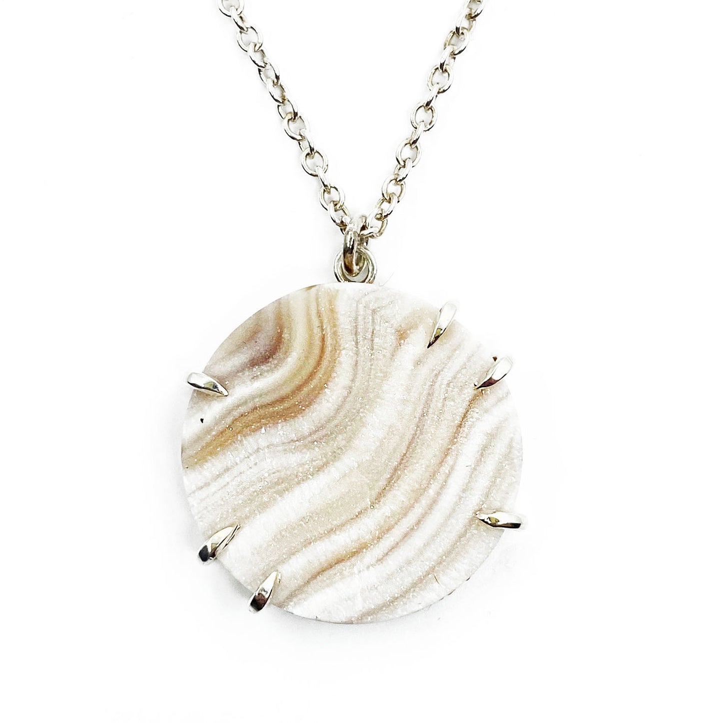 Chalcedony Druzy Necklace