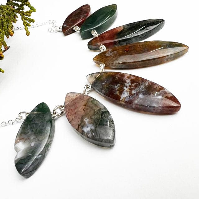 Moss Agate Statement Collar