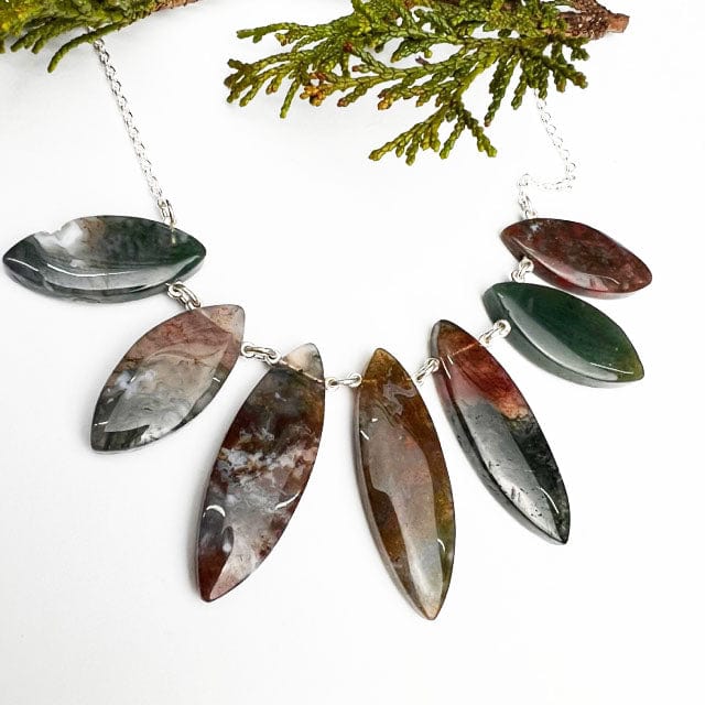 Moss Agate Statement Collar