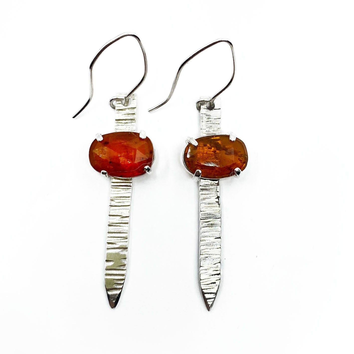 Orange Kyanite Blade Earrings