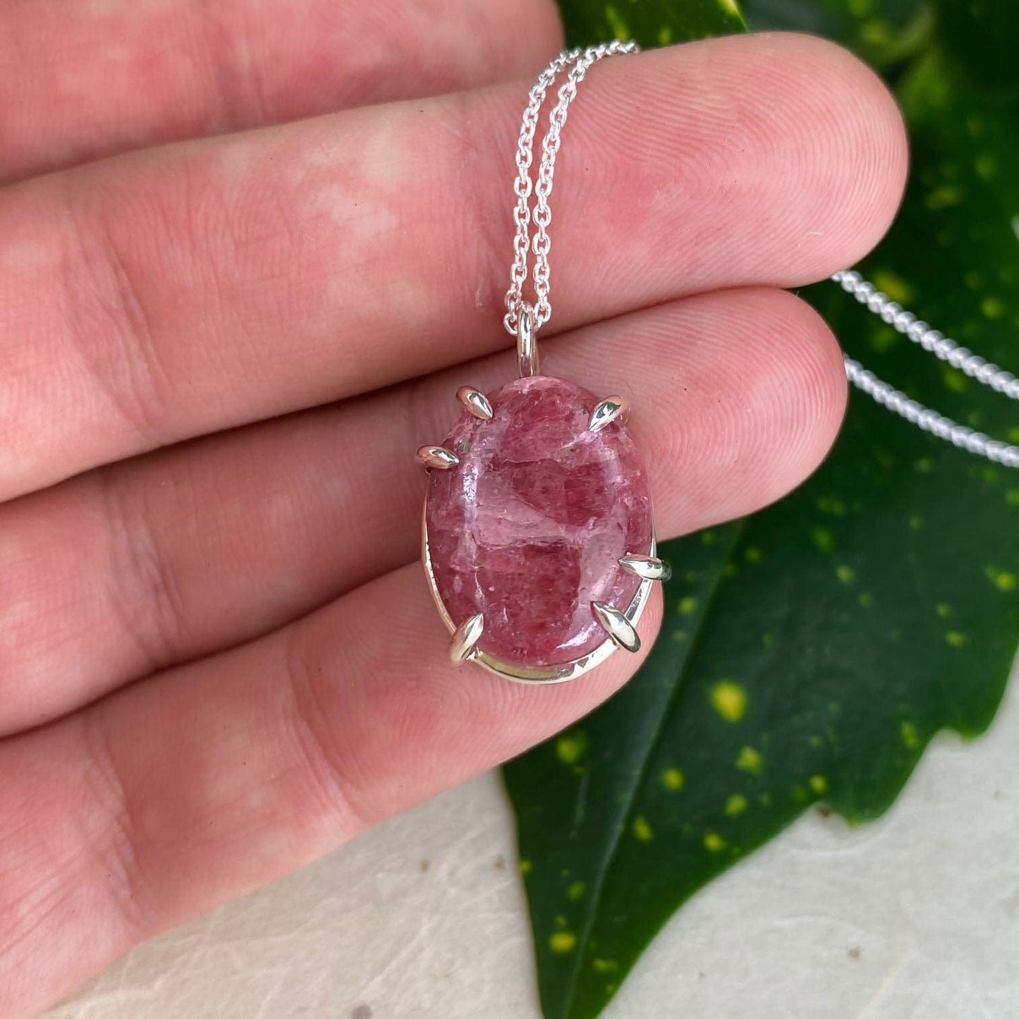 Petite Rhodonite Necklace