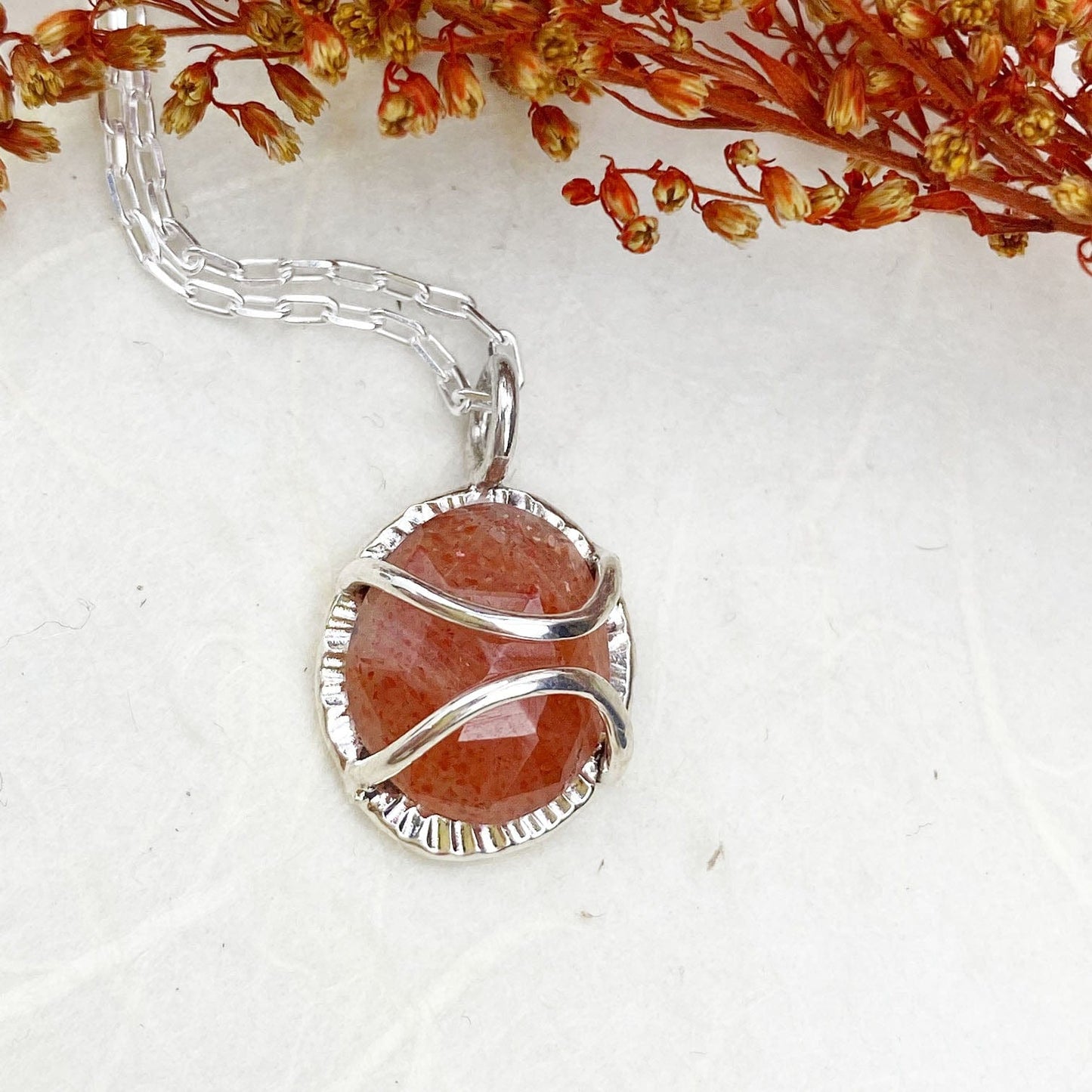 Petite Sunstone Necklace