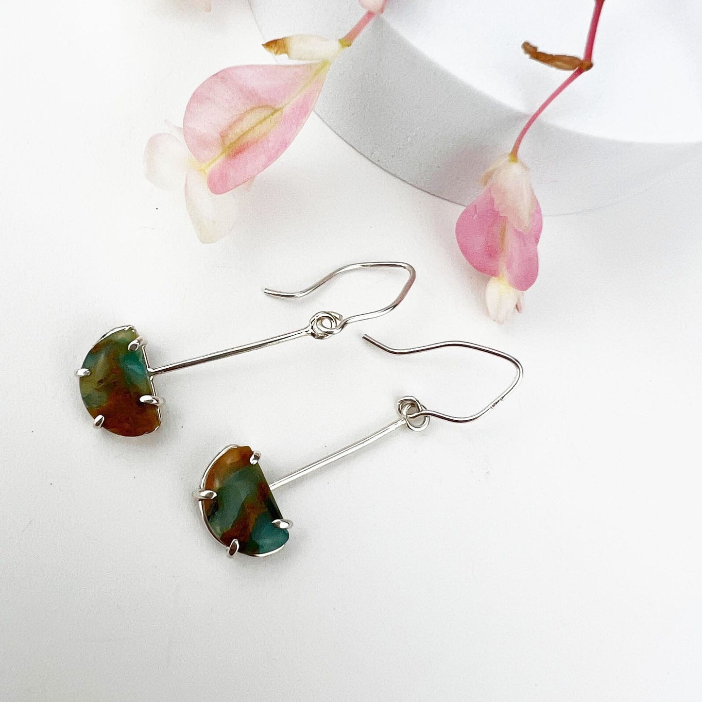 Peruvian Opal Drop Earrings - Mettle by Abby