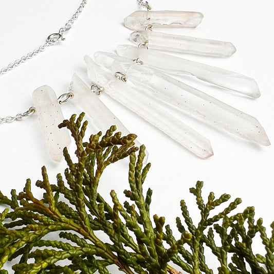 Quartz Crystal Statement Collar - Mettle by Abby