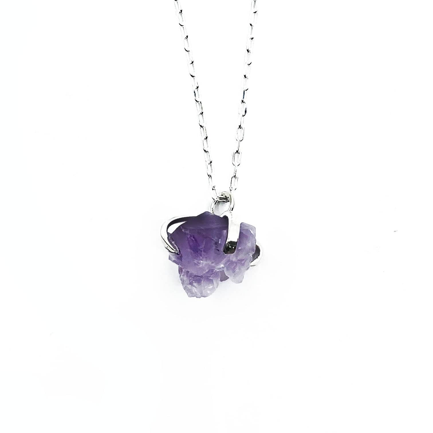 Raw Amethyst Crystal Necklace - Mettle by Abby