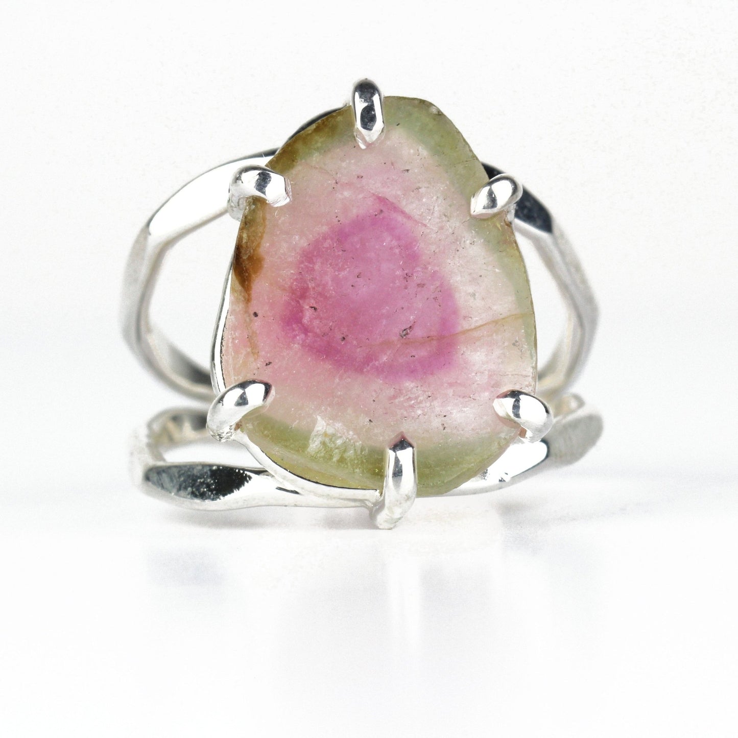 Silver Watermelon Tourmaline Ring - Mettle by Abby