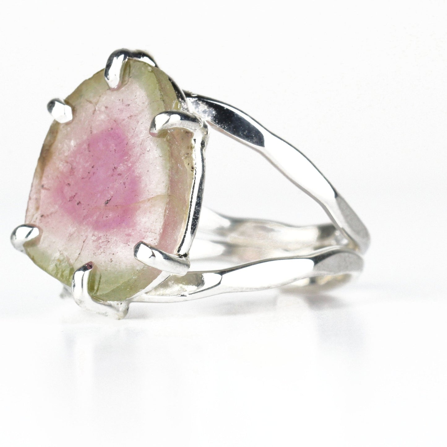 Silver Watermelon Tourmaline Ring - Mettle by Abby