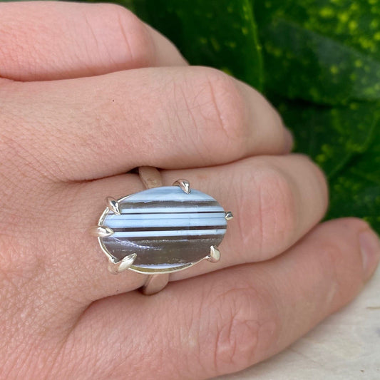 Striped Blue Opal Ring - Mettle by Abby