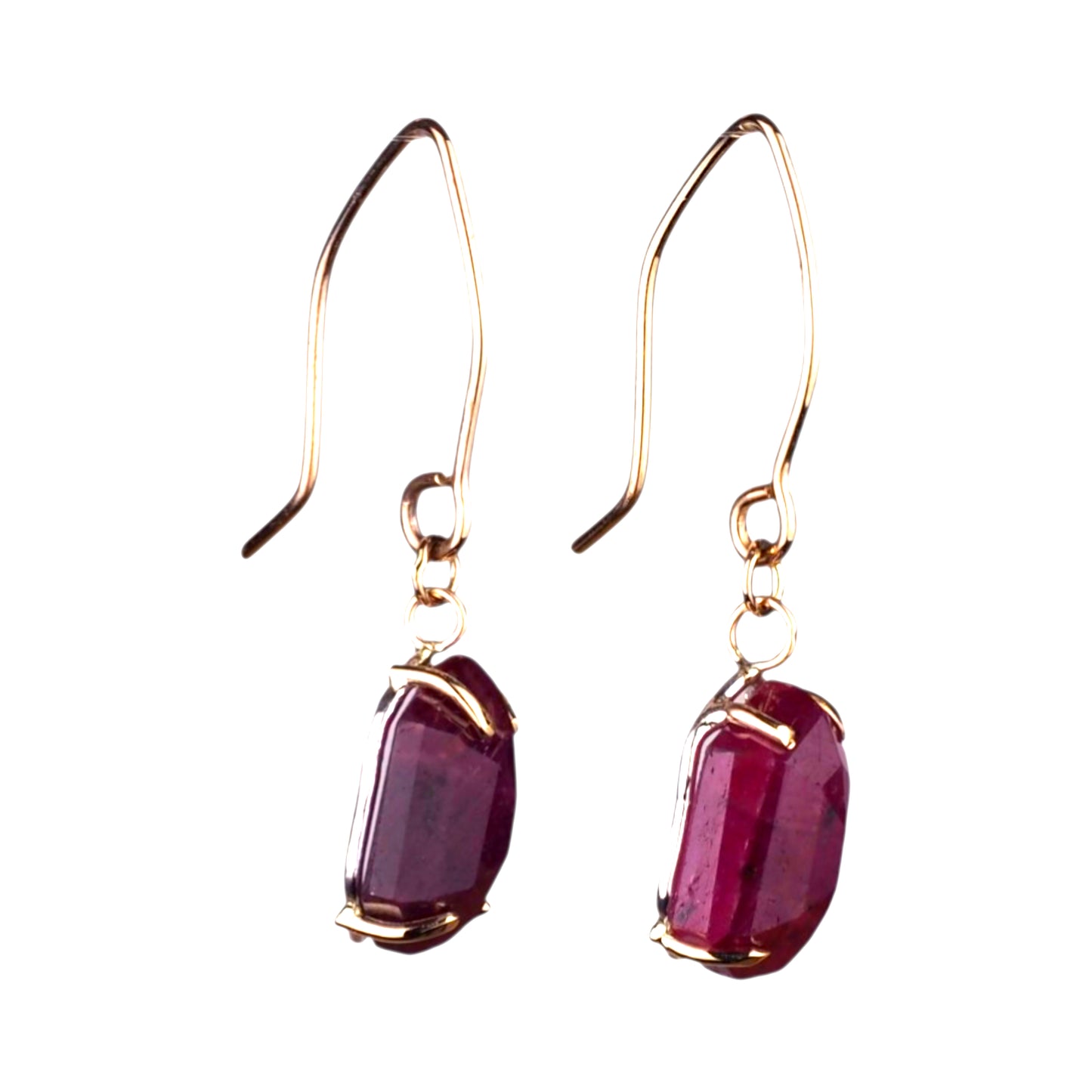 14k Ruby Lantern Earrings
