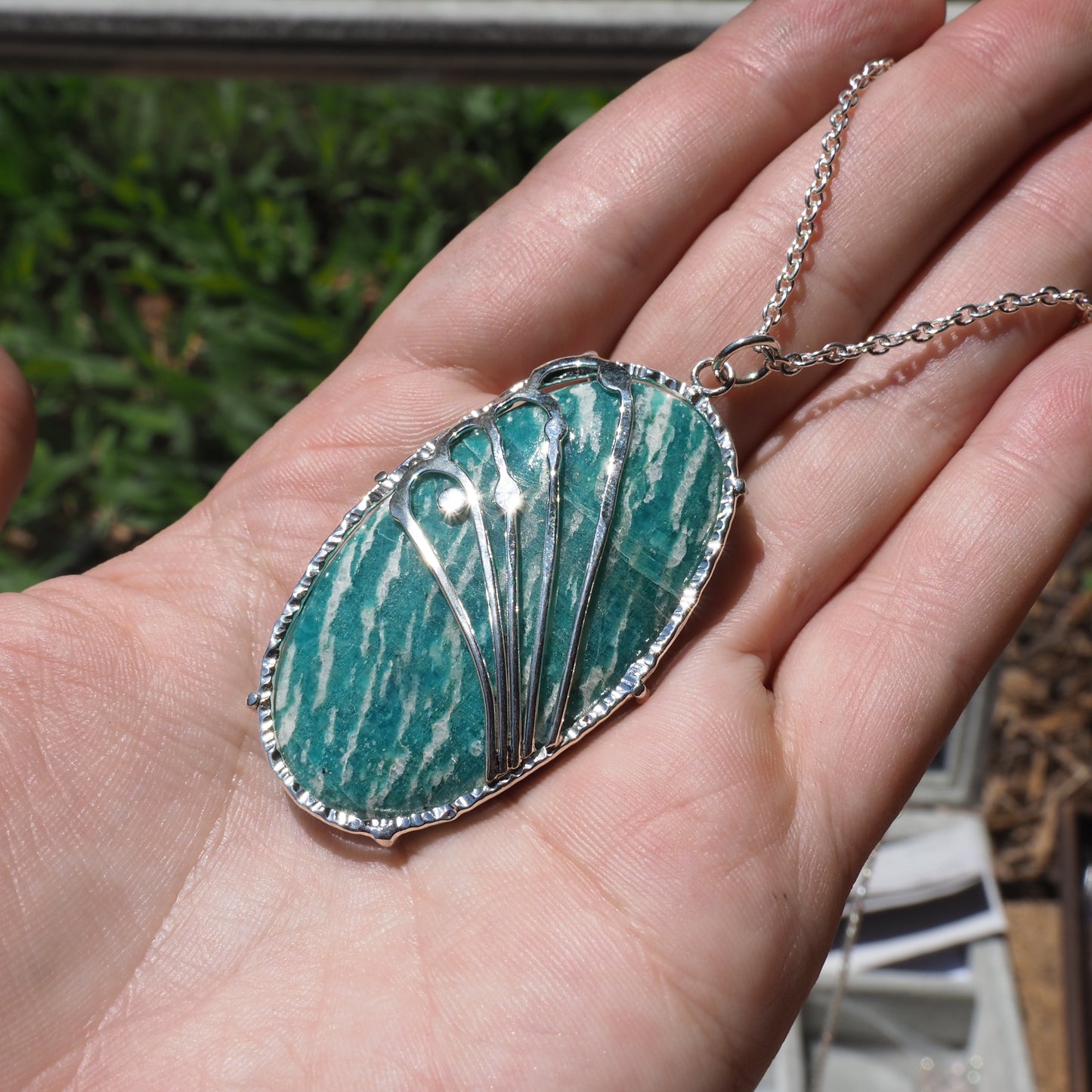 Art Nouveau Amazonite Necklace