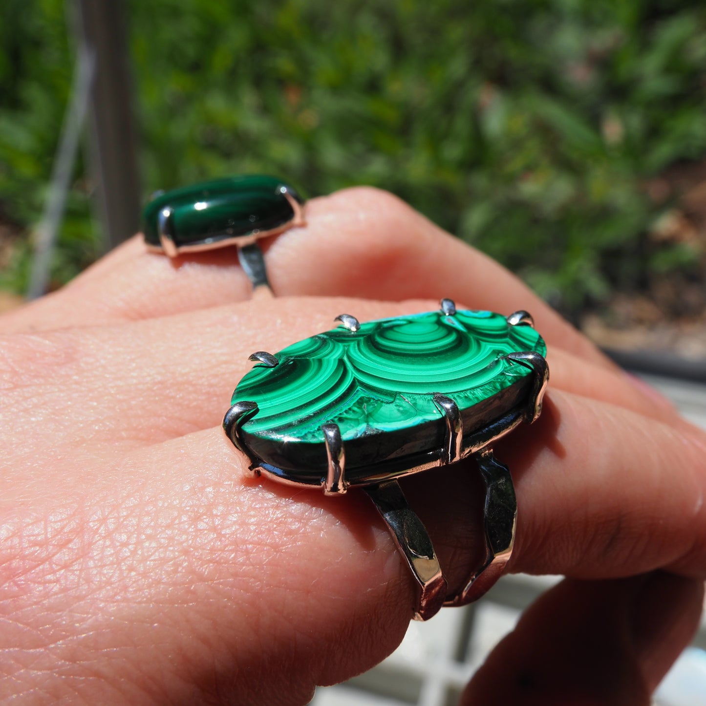 Statement Malachite Ring