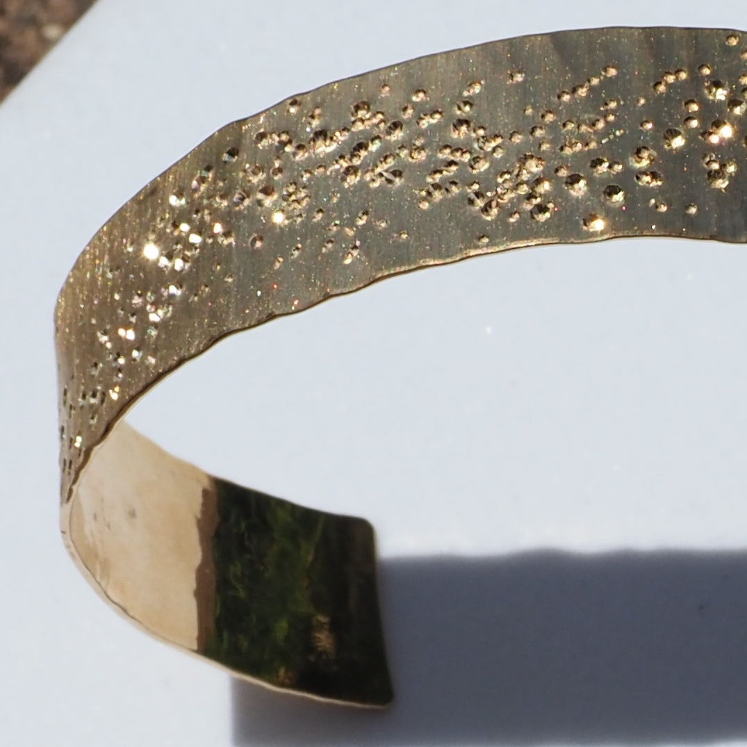 Stardust Cuff Bracelet 14k Yellow Gold