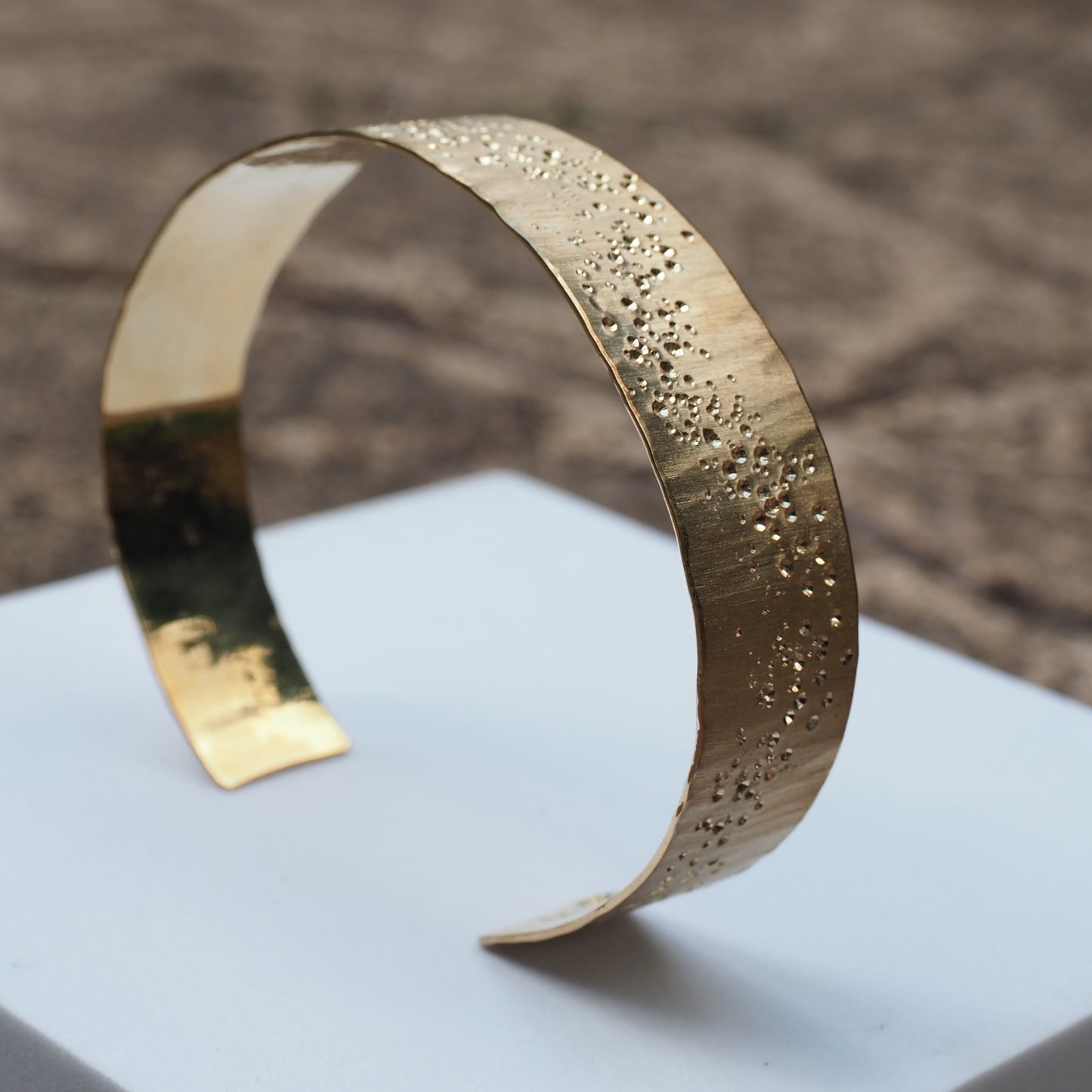 Stardust Cuff Bracelet 14k Yellow Gold