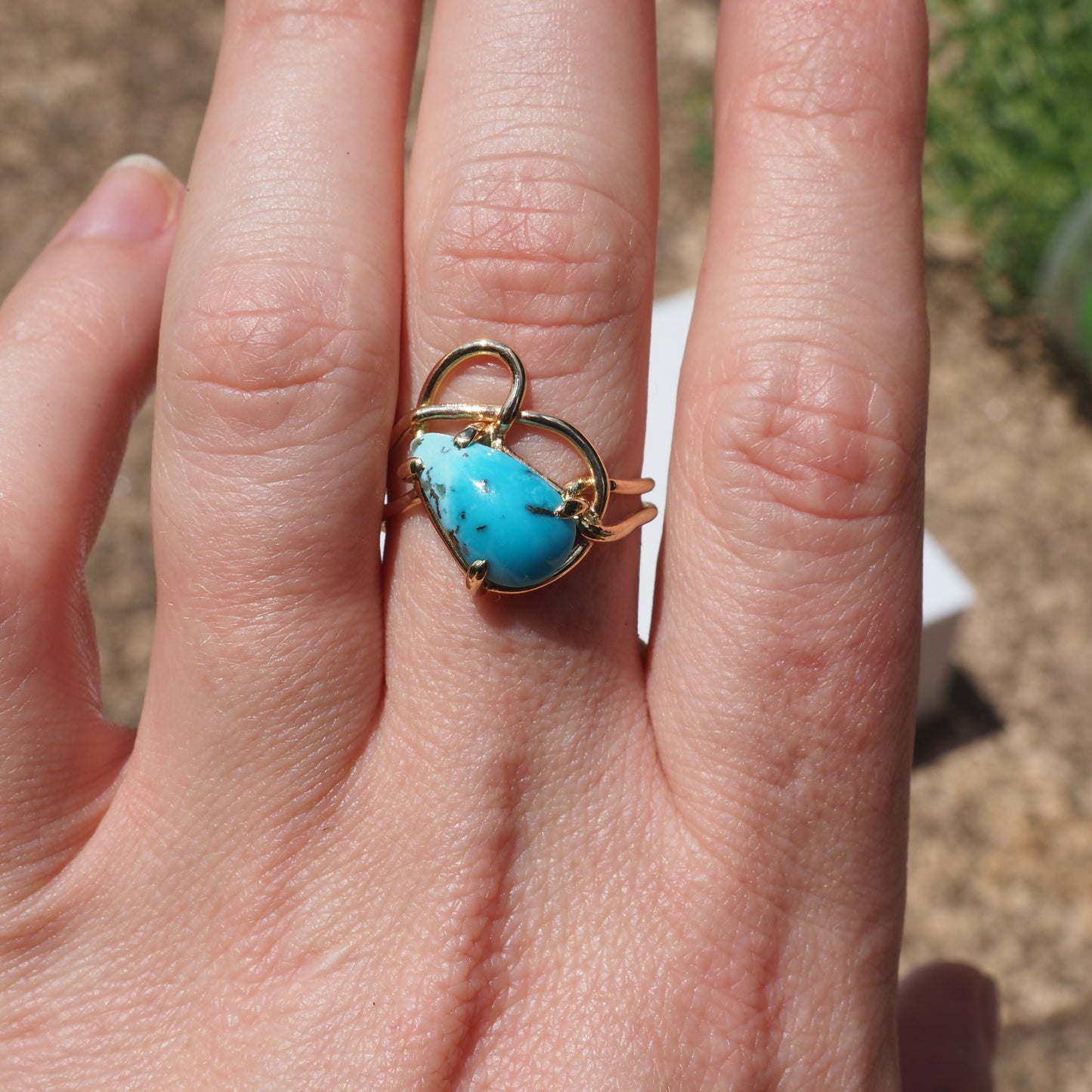 14k Turquoise Flow Ring