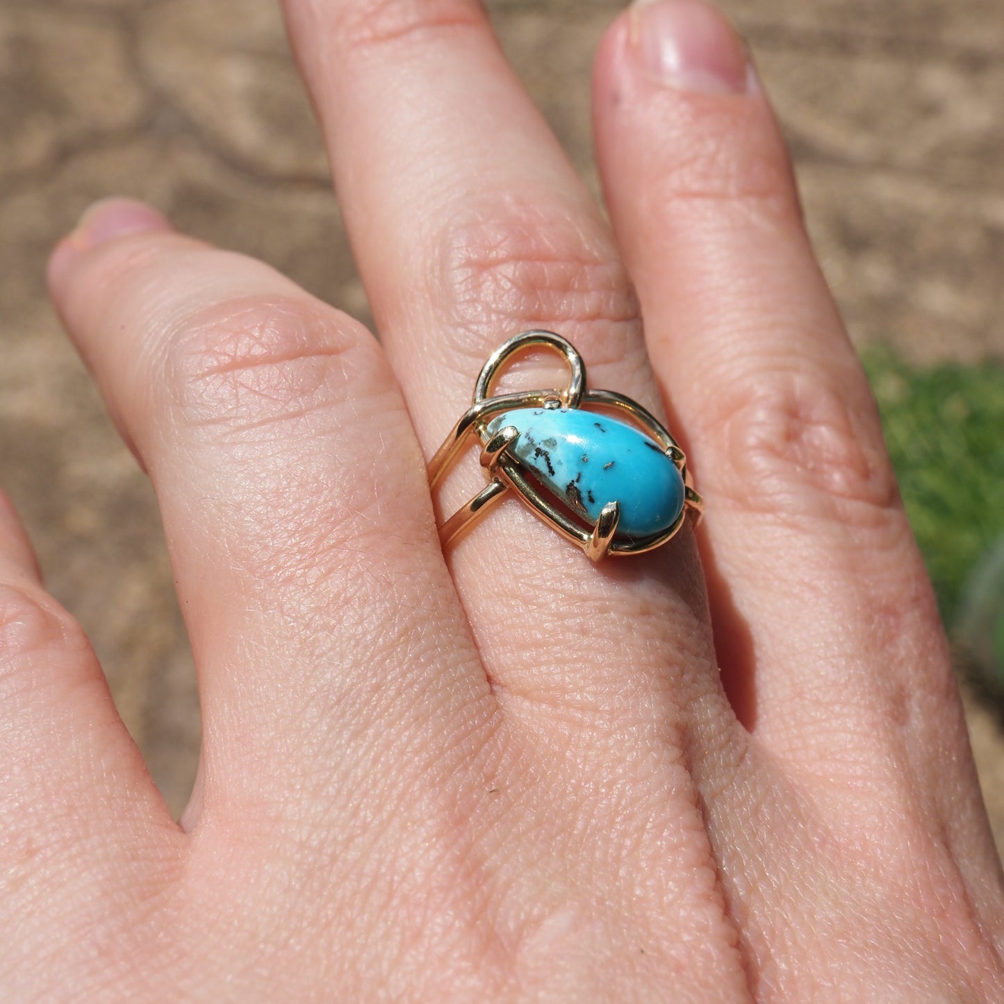 14k Turquoise Flow Ring