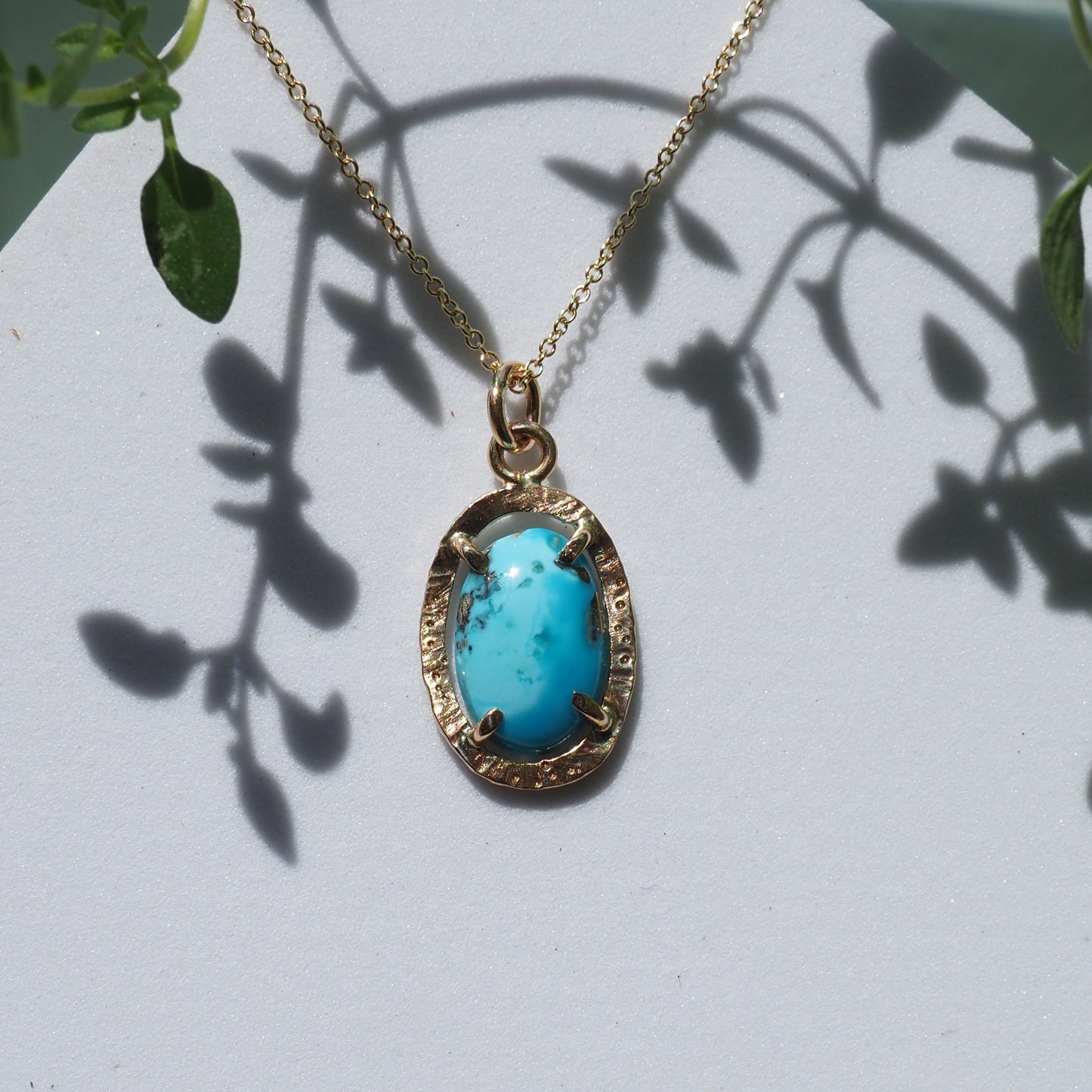 14k Turquoise Star Dust Necklace