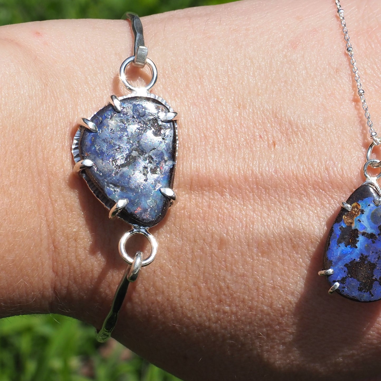 Boulder Opal Hook Bracelet