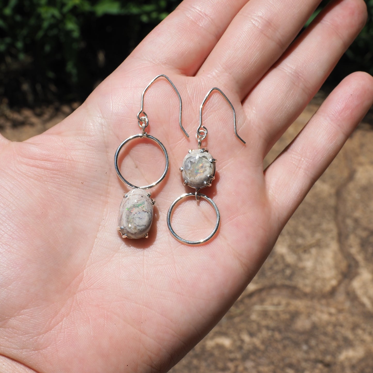 Celestial Boulder Opal Earrings