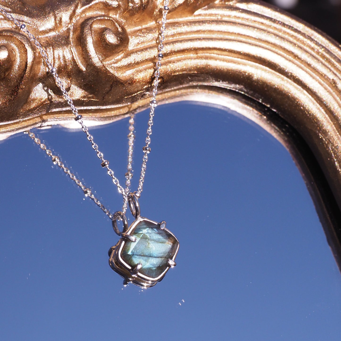 Blue Window Necklace