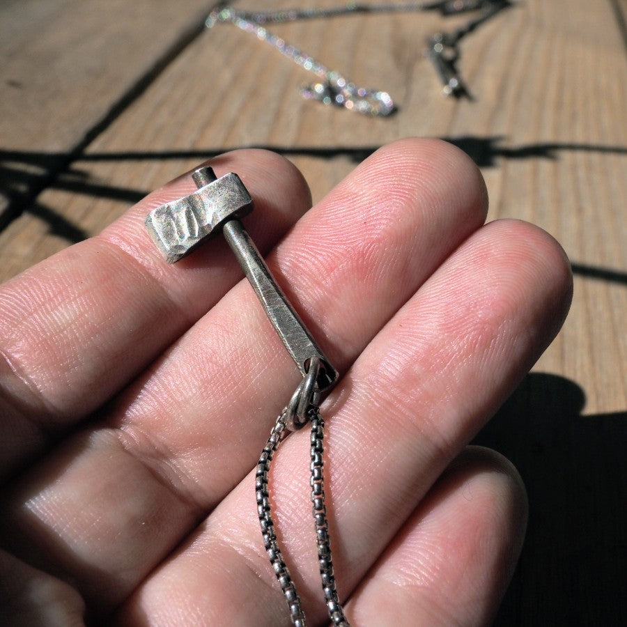 Silver Hatchet Necklace