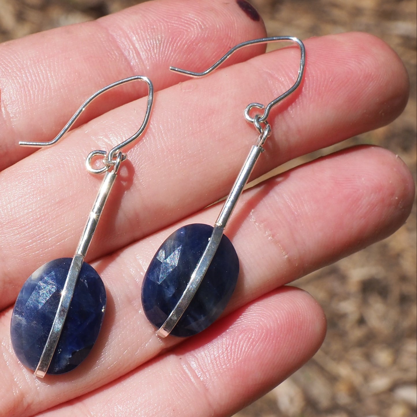 Belted Sapphire Earrings