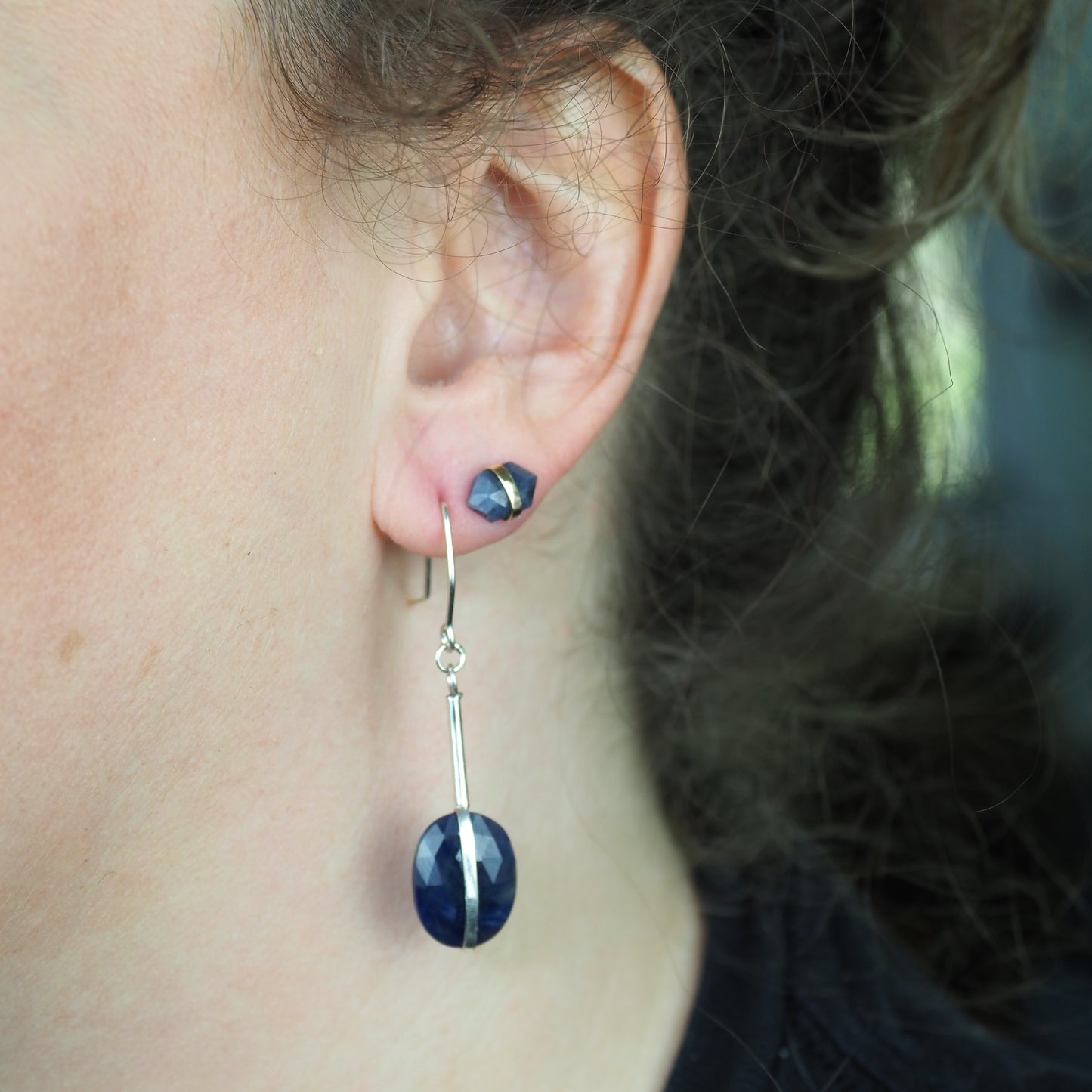 Belted Sapphire Earrings