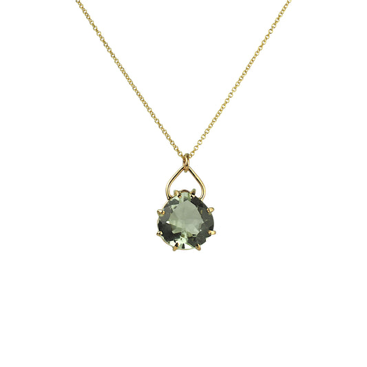 14k Prasiolite Petal Necklace