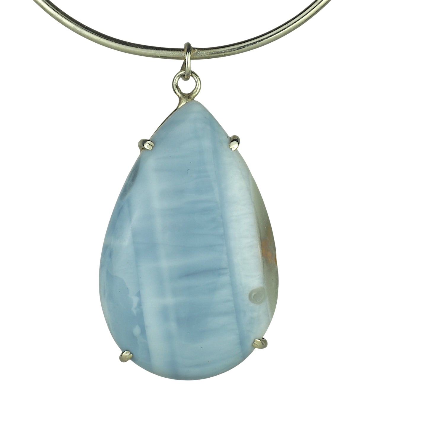 Blue Opal and Smokey Quartz Necklace