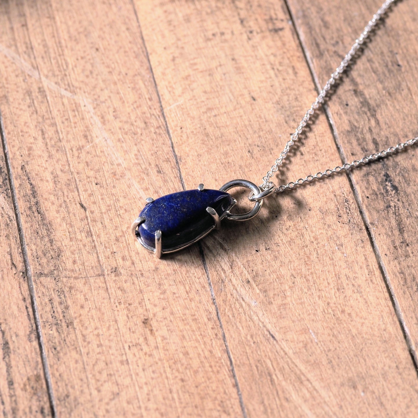 Crowned Lapis Necklace