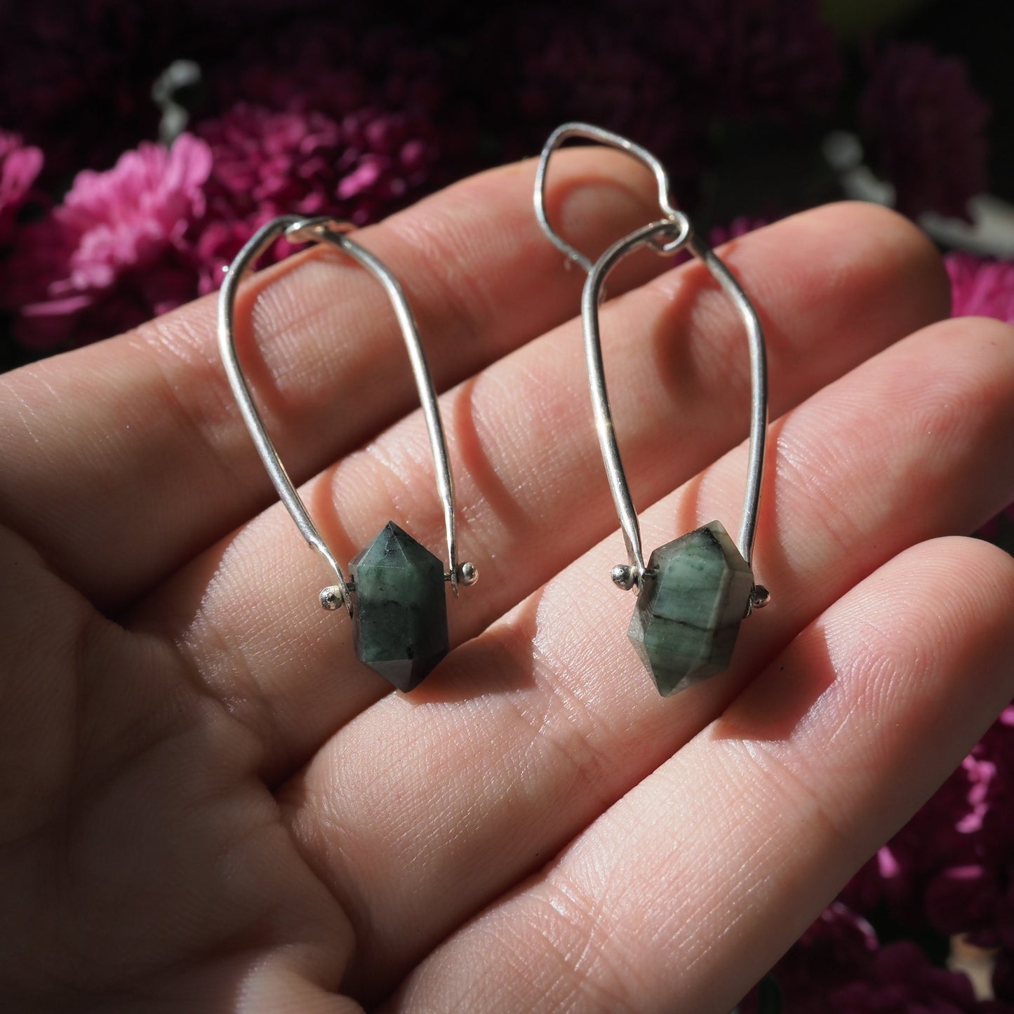 Emerald Armor Earrings