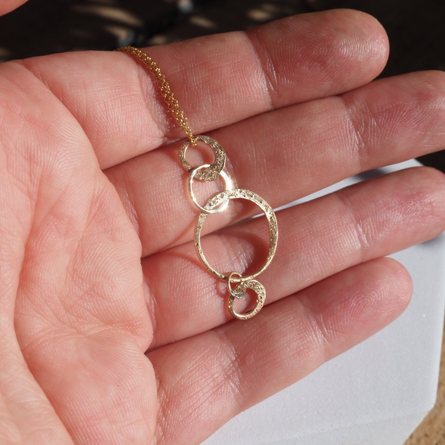 14k Star Dust Orbit Necklace