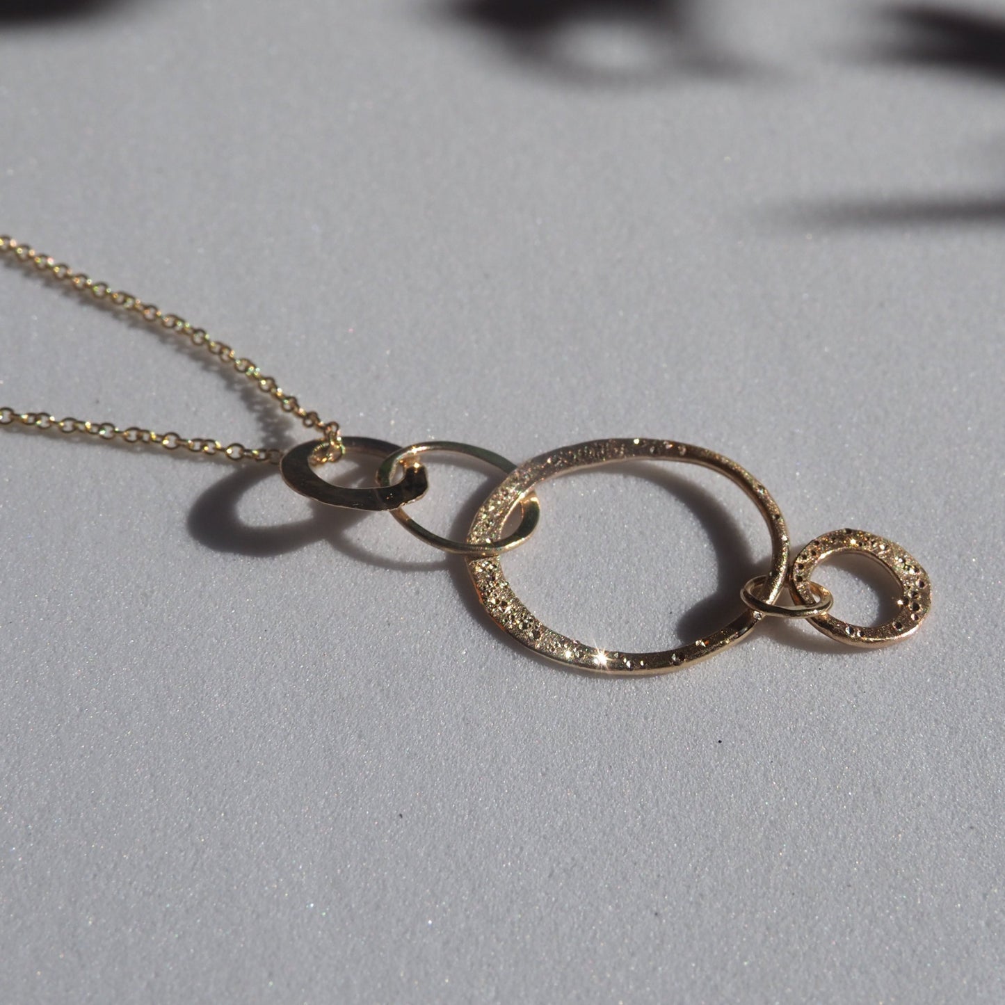 14k Star Dust Orbit Necklace