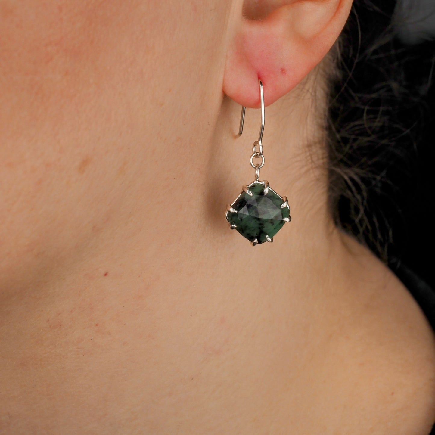 Shadowmoss Emerald Earrings