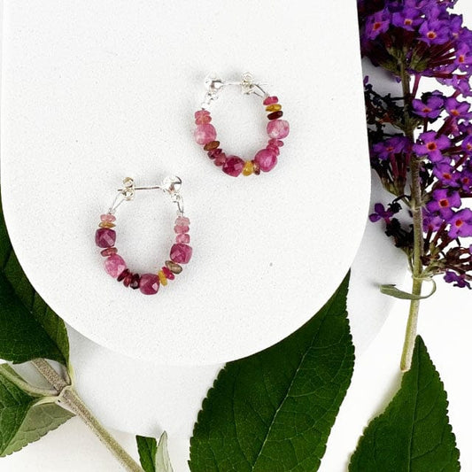 Tourmaline Hoops