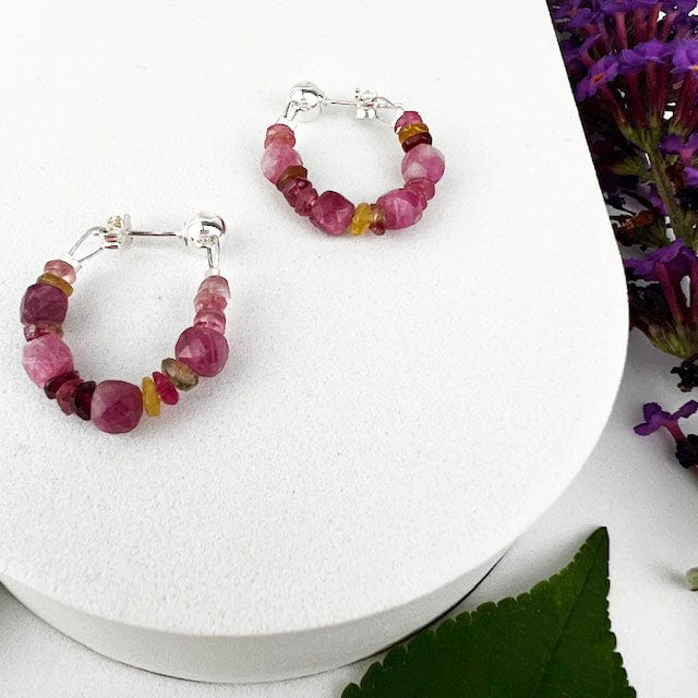 Tourmaline Hoops