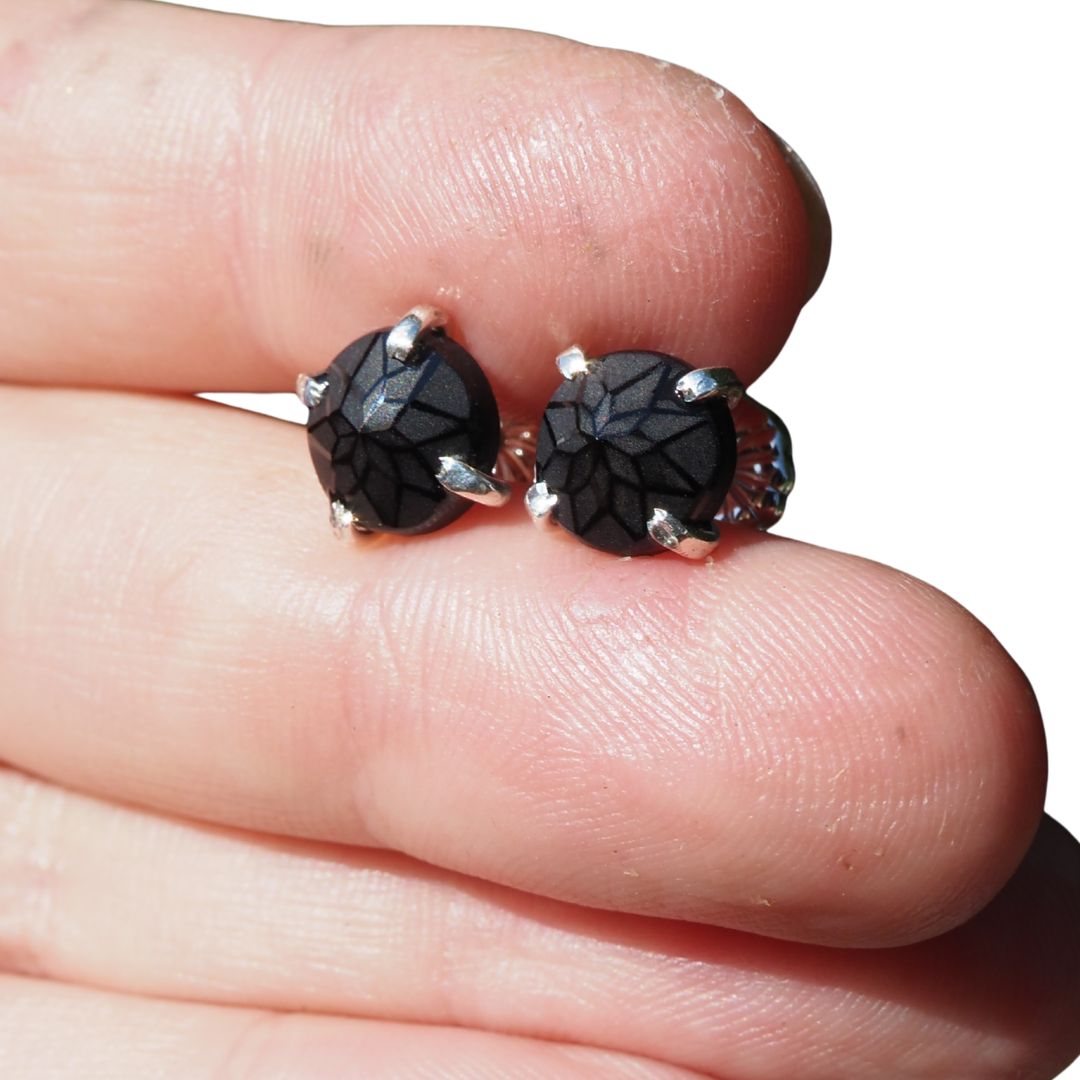 Black Star Spinel Studs