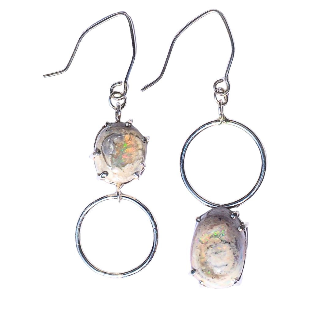 Celestial Boulder Opal Earrings