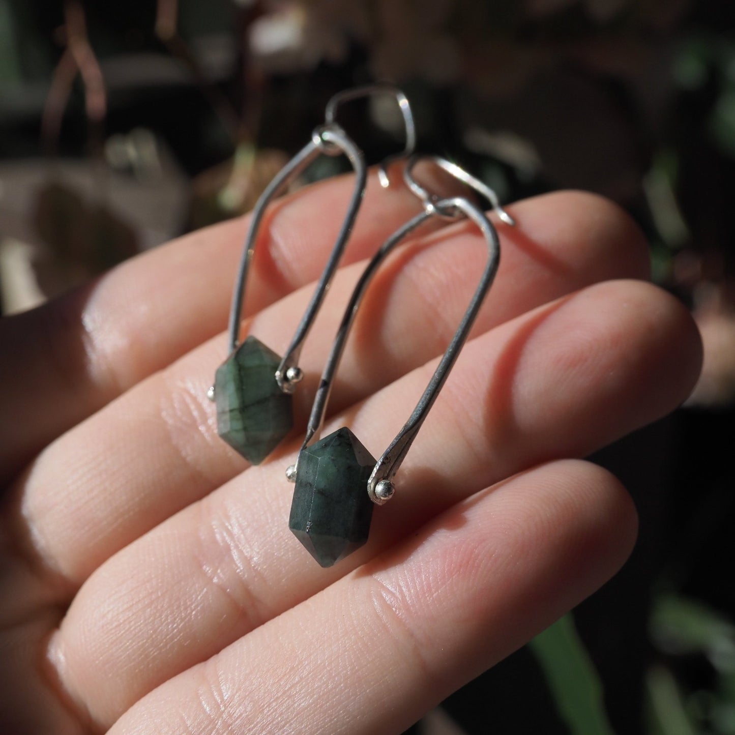 Emerald Armor Earrings - Mettle by Abby