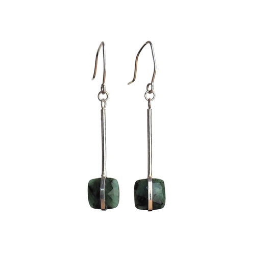 Belted Emerald Earrings