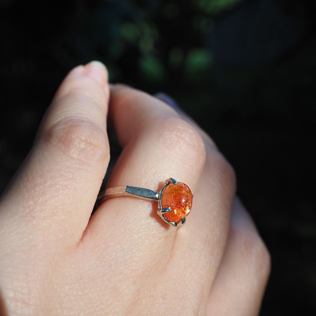 Petite Sunstone Ring